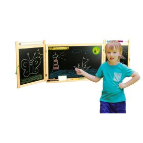 Tableau magnétique / craie pour enfants sur le mur - naturel, 3Toys.com