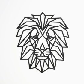 Tableau géométrique en bois - Lion - différentes couleurs