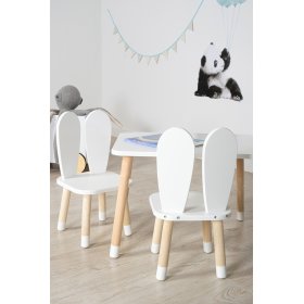 Table enfant avec chaises - Petites oreilles - blanche, Ourbaby®