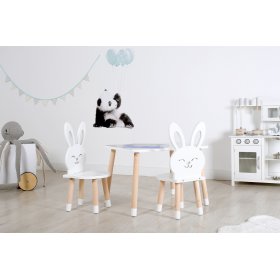 Table enfant avec chaises - Lapin - blanc, Ourbaby®