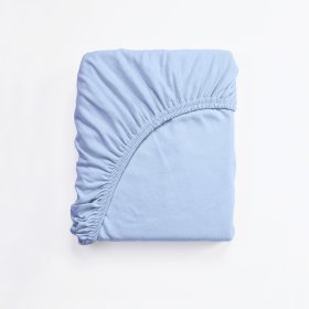Drap de lit en coton 200x120 cm - bleu clair, Frotti