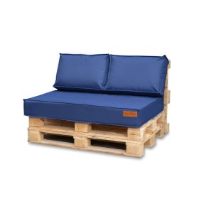 Lot de coussins pour meuble en palette - Bleu foncé, FLUMI