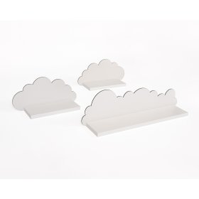 Lot de 3 étagères - nuage blanc, Ourbaby®