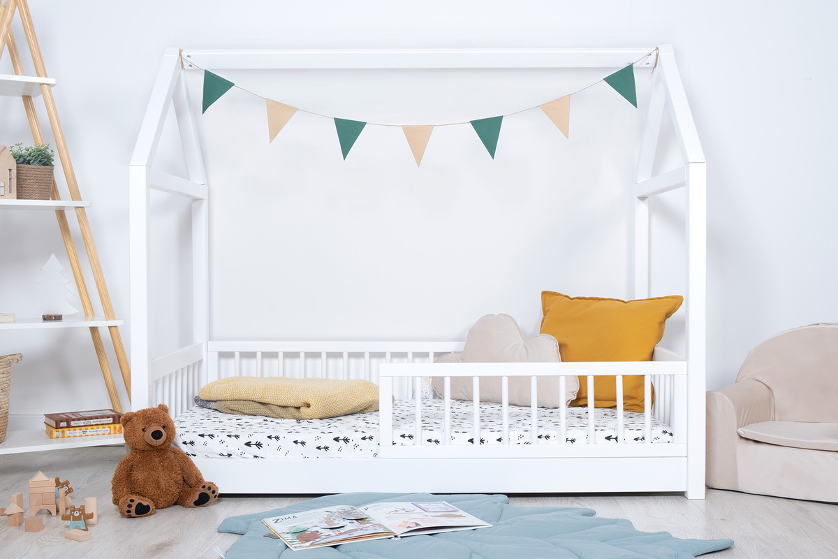 Lit bas enfant Montessori Ourbaby - blanc 