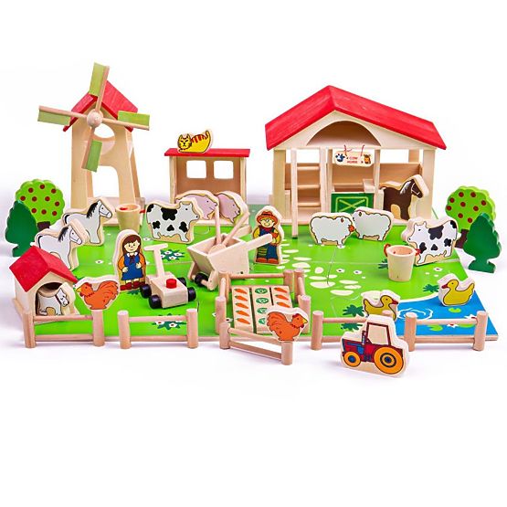 Bigjigs Toys Grande ferme en bois