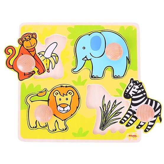 Bigjigs Toys mon premier puzzle safari coulissant