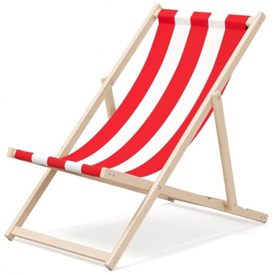 Chaise de plage Rayures rouges et blanches