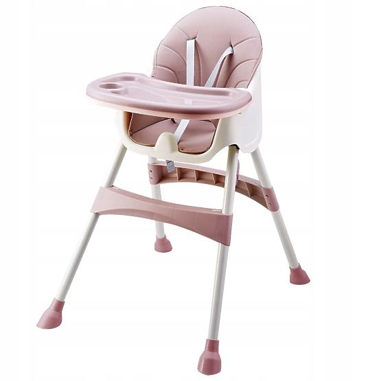 Chaise de salle à manger Prima 2en1 - rose et blanc