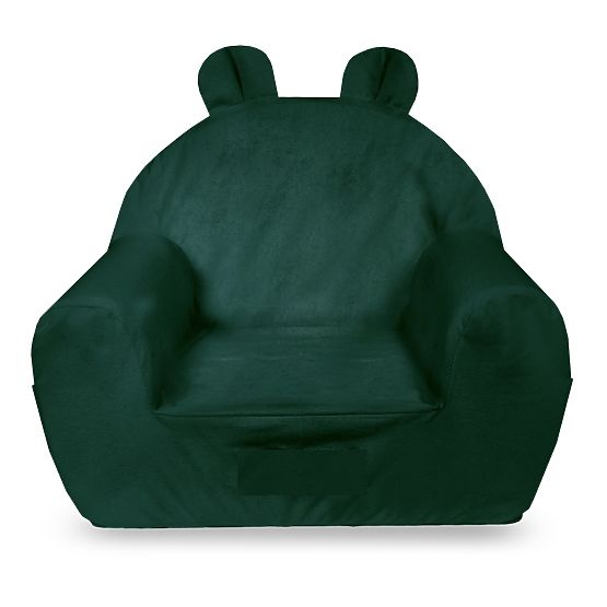 Fauteuil pour enfants avec oreilles - vert foncé