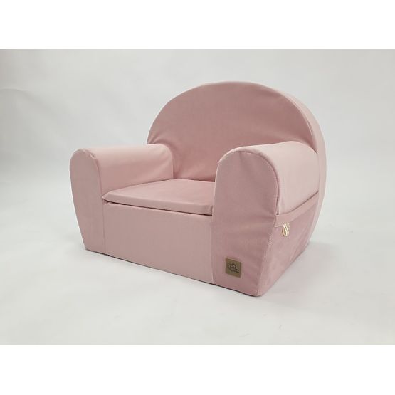 Chaise Enfant Velours - rose