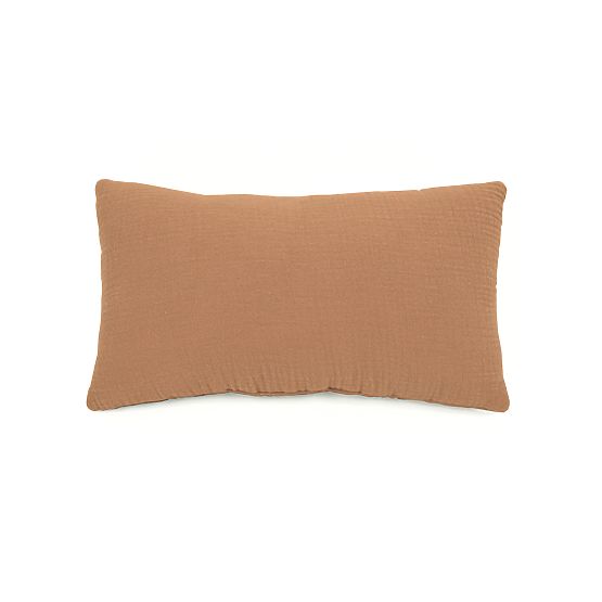 Coussin en mousseline Ourbaby 20x35 cm - toffee