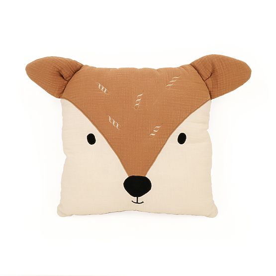 Coussin en mousseline Ourbaby 35x35 cm - Biche