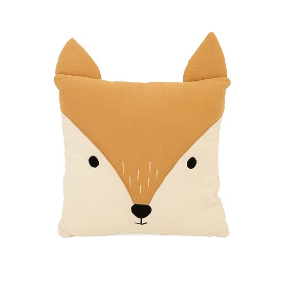 Coussin en mousseline Ourbaby 35x35 cm - Renard