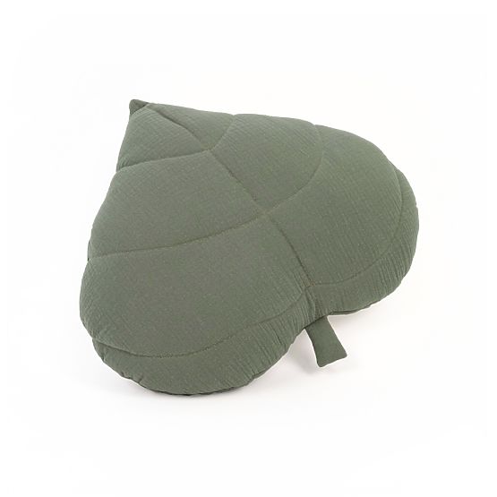 Coussin en mousseline Ourbaby 38x35 cm Feuille - vert