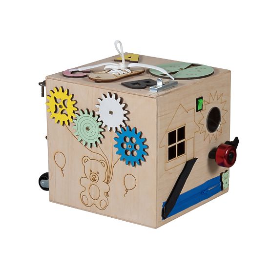 Cube Montessori en bois - naturel