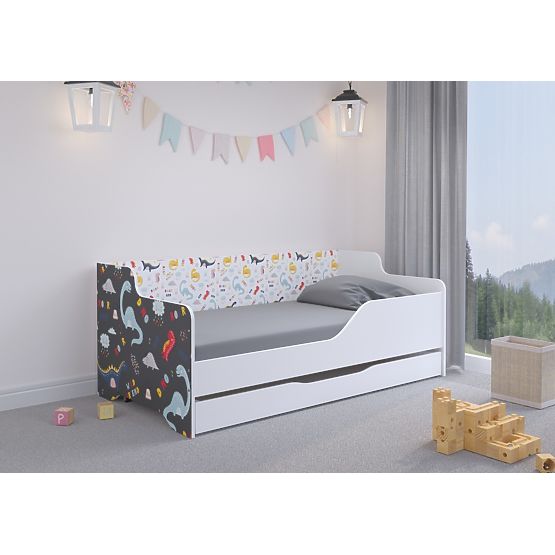 Lit banquette enfant LILU 160 x 80 cm - Dinosaures