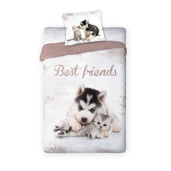 Literie enfant 140x200 cm + 70x90 cm Best friends