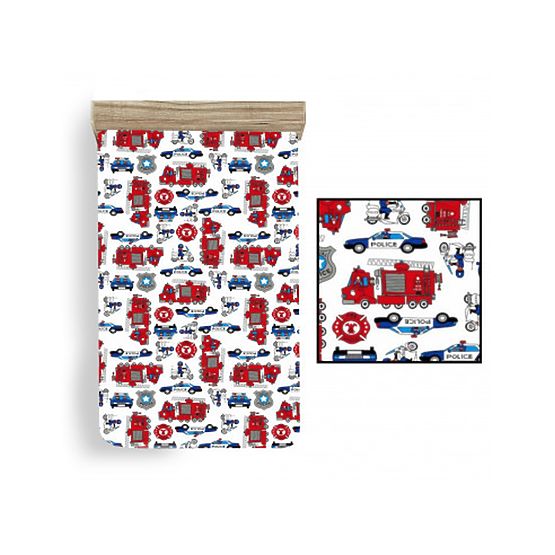 Drap de lit enfant Pompiers