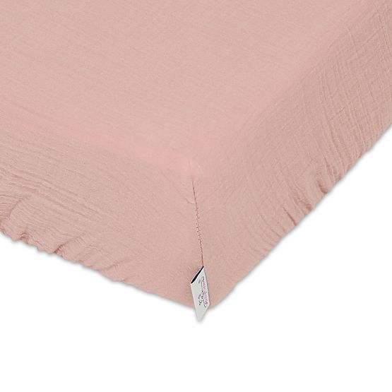 Drap mousseline 120x60 rose