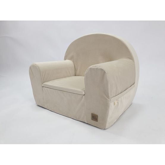 Fauteuil Enfant Velours - beige