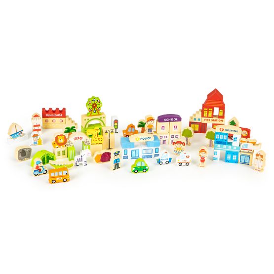 Kit en bois - Fun city 120 pcs