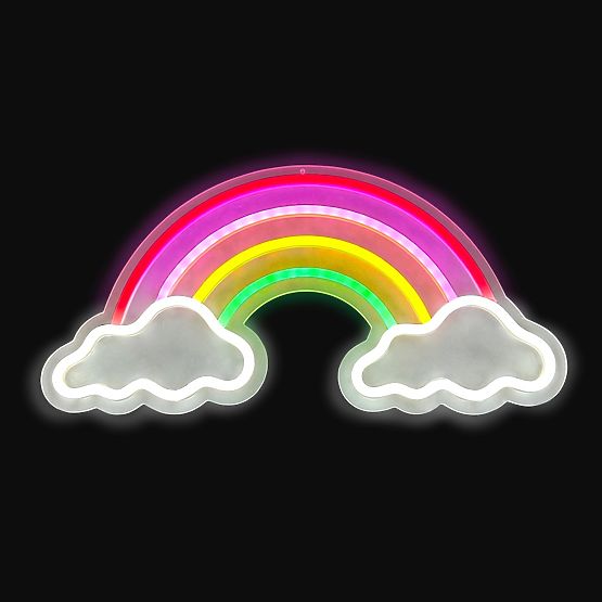 Lampe LED NEON LIGHT - arc-en-ciel avec nuages