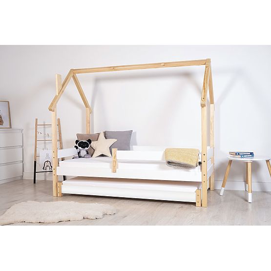 Lit cabane pour enfants Frank SCANDI - blanc-naturel