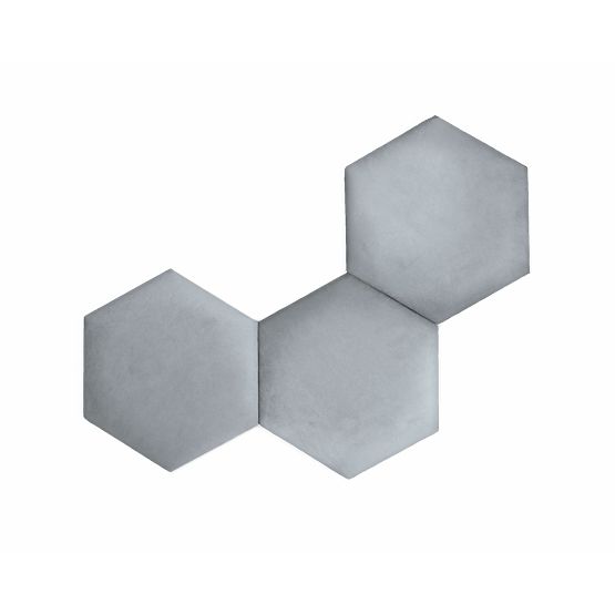 Panneau rembourré Hexagone - gris