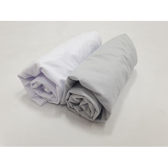 Parure de draps 2 pcs - blanc/gris