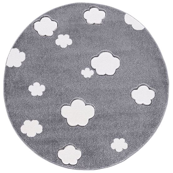 Pour enfants rond tapis AUF WOLKE gris argenté