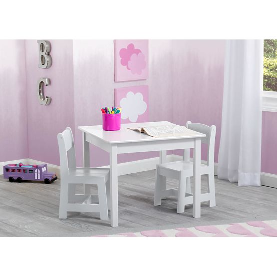 Pour enfants tableau avec chaises blanc