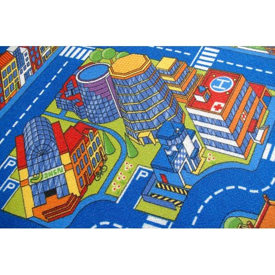 Pour enfants tapis BIG CITY - bleu