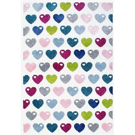 Pour enfants tapis coeurs en couleurs