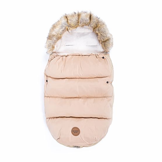 Sac de poussette d'hiver Souris - beige