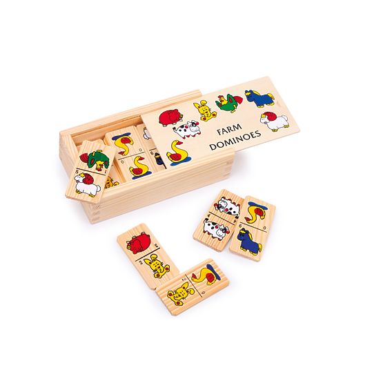 Small Foot Jeux en bois Domino ferme plus petit