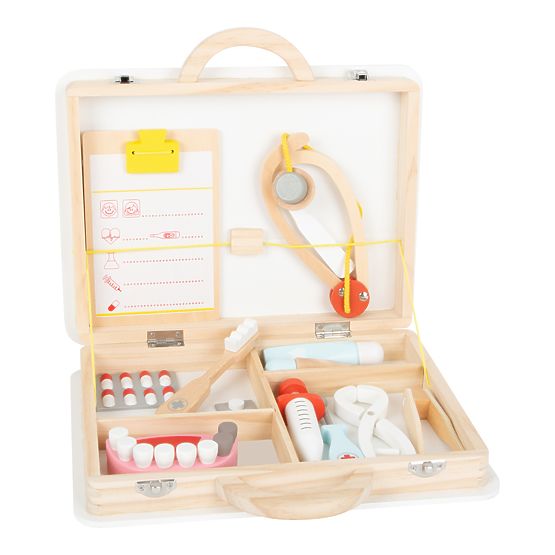 Mallette de médecin pour enfants Small Foot pour petits dentistes 2 en 1