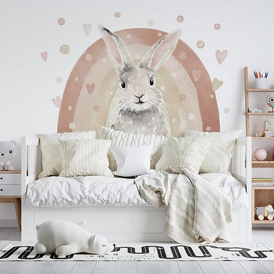 Sticker mural lapin