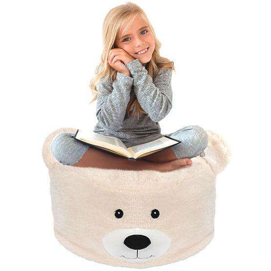 Tabouret en peluche - Ours