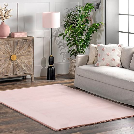 Tapis en soie Rabbit - Rose