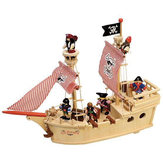 Tidlo Bateau pirate en bois