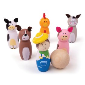 Bigjigs Toys Ferme de quilles en bois