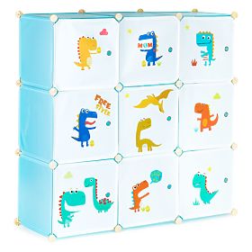 Armoire modulaire pour enfants avec 9 étagères, MODERNHOME