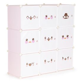 Armoire modulaire pour enfants avec étagères 9 compartiments, MODERNHOME