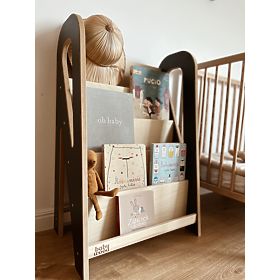 Bibliothèque pour enfants SLIM S - noire, baby wood