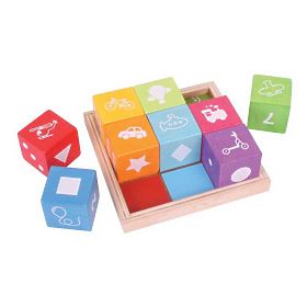 Bigjigs Baby Blocs en bois avec images