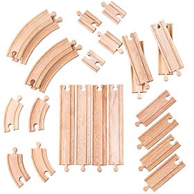 Bigjigs Rail Rails en bois lot de 24 pièces, Bigjigs Rail