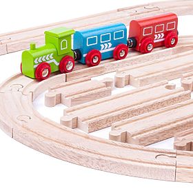 Bigjigs Rail Rails en bois lot de 24 pièces, Bigjigs Rail