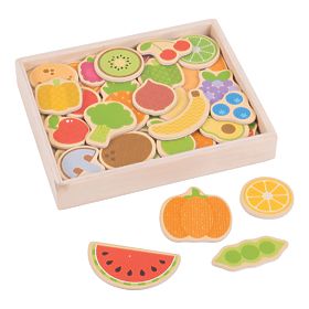 Bigjigs Toys Aimants fruits et légumes, Bigjigs Toys