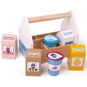 Bigjigs Toys Produits de cocktail dans une boîte portable