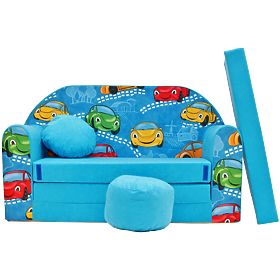 Canapé Enfant Happy Cars - bleu